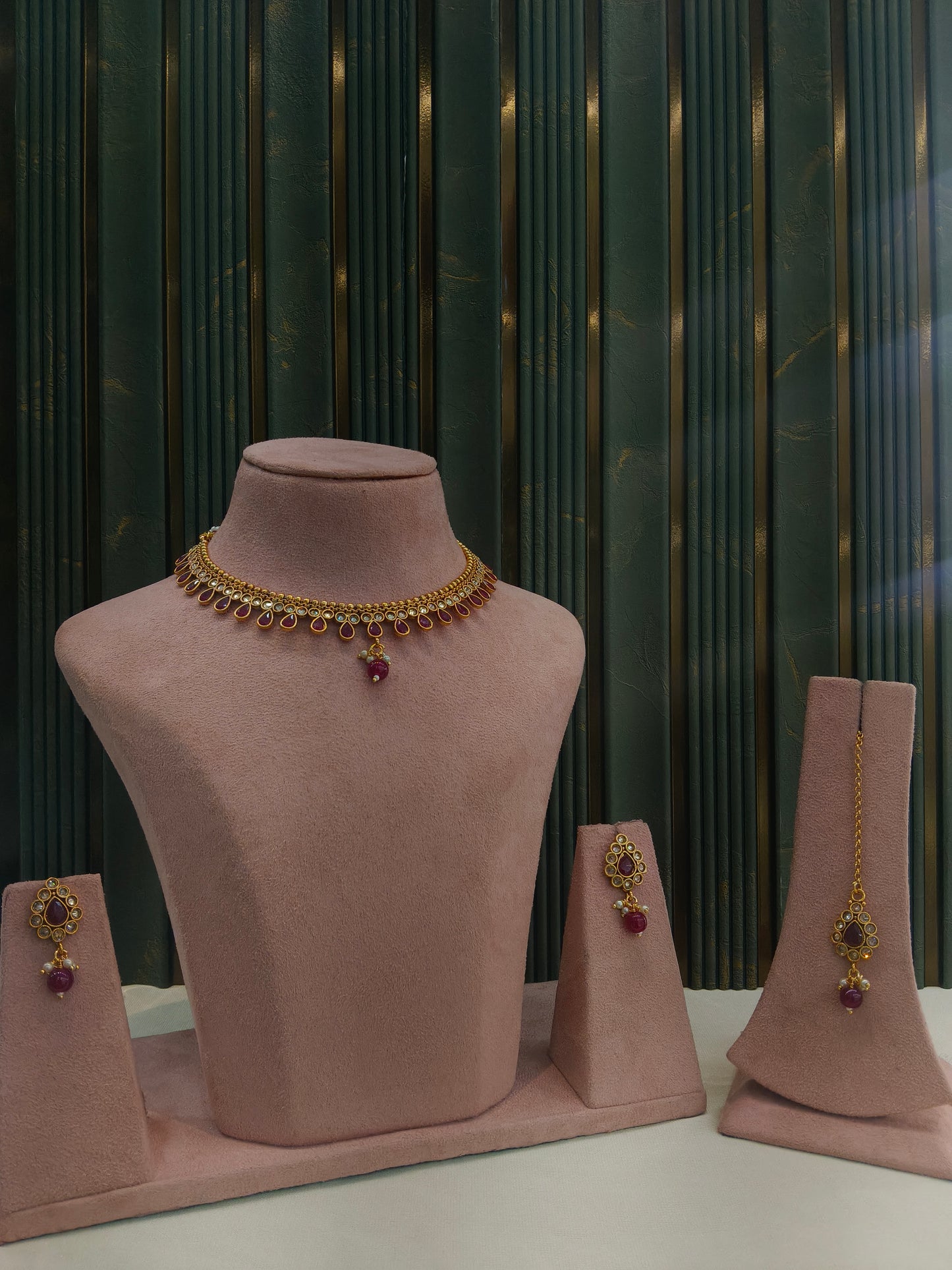 Gold Polki Necklace Jewellery Juhi  Sets
