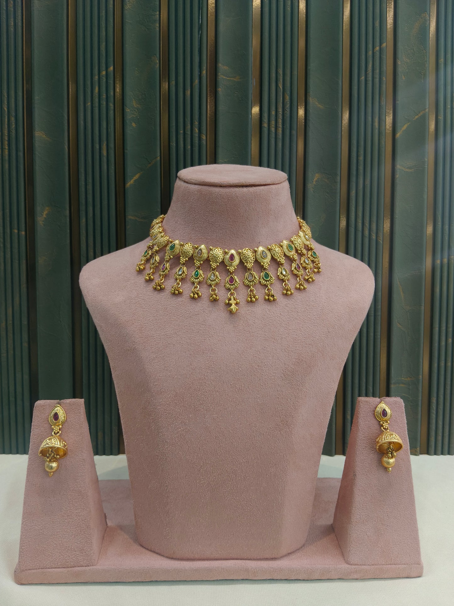 Gold Polki Necklace Jewellery Juhi  Sets