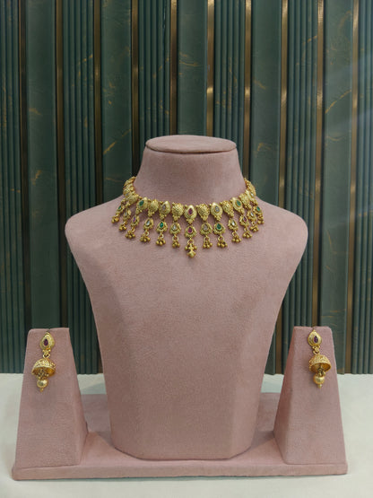 Gold Polki Necklace Jewellery Juhi  Sets