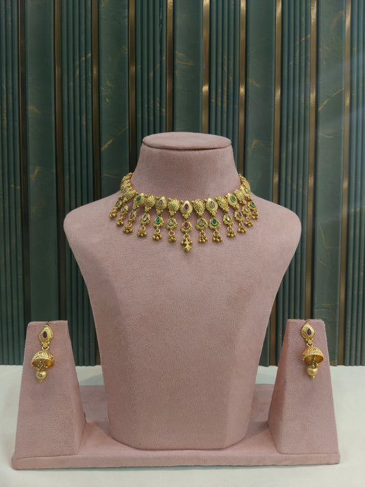 Gold Polki Necklace Jewellery Juhi  Sets
