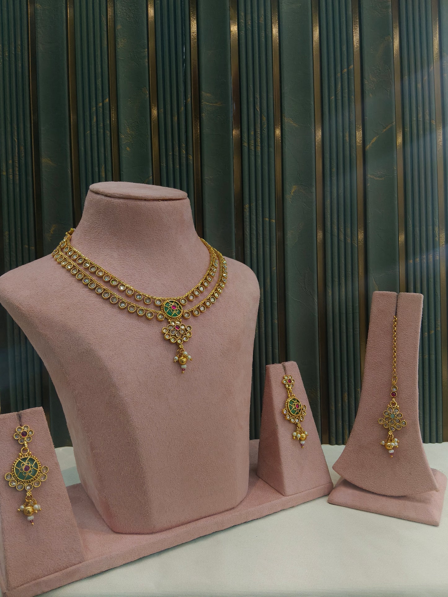 Gold Polki Necklace Jewellery Juhi  Sets