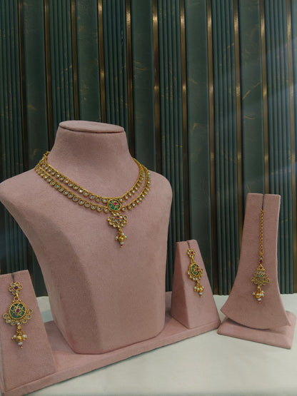 Gold Polki Necklace Jewellery Juhi  Sets