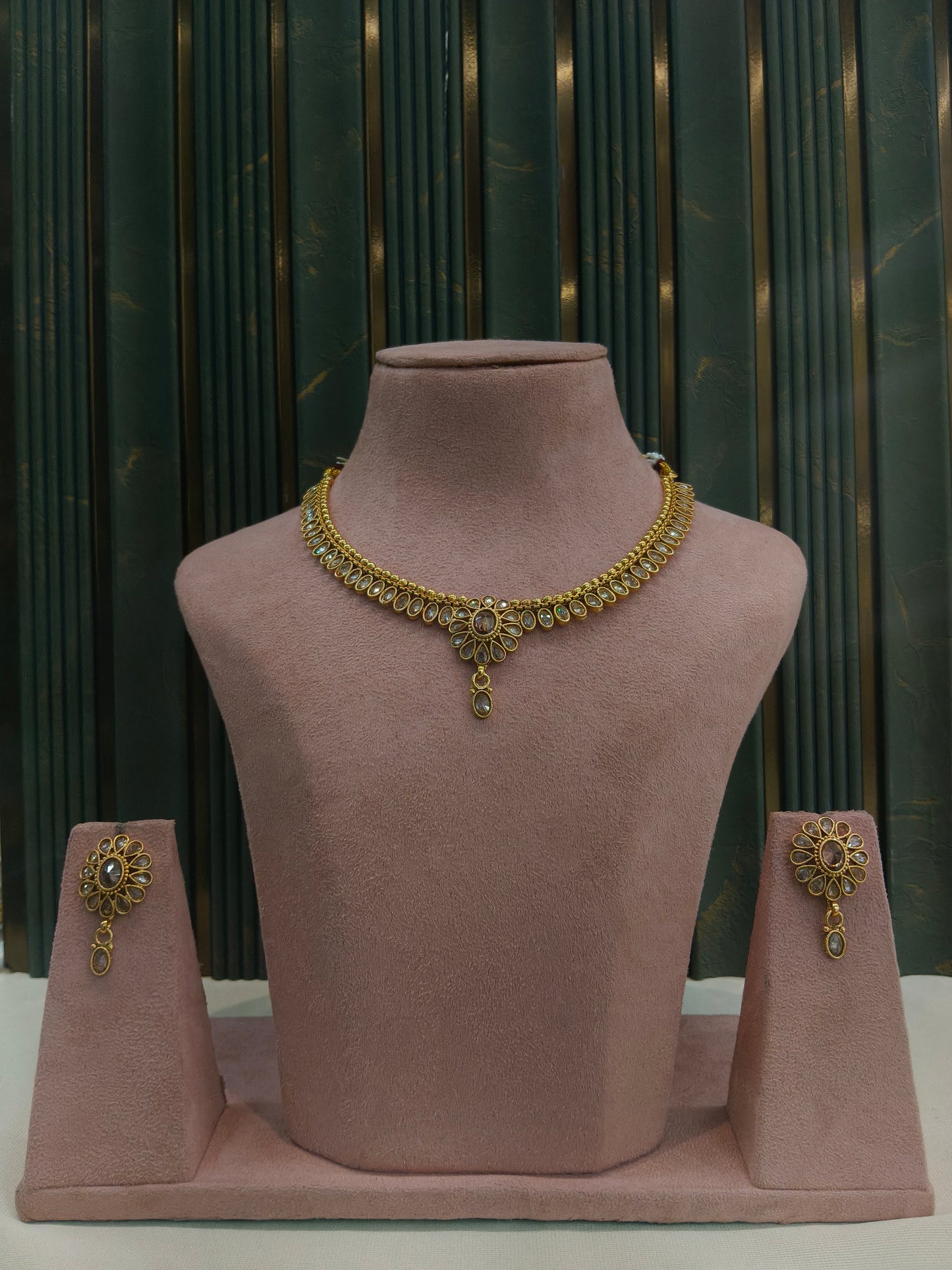 Gold Polki Necklace Jewellery Juhi  Sets