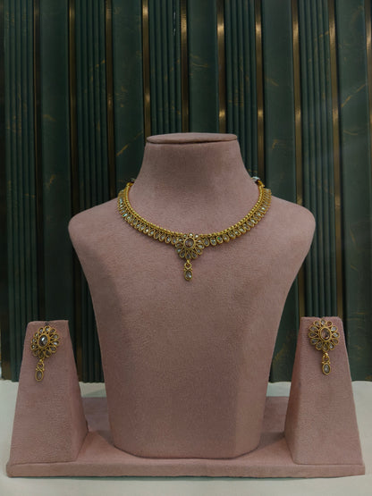 Gold Polki Necklace Jewellery Juhi  Sets