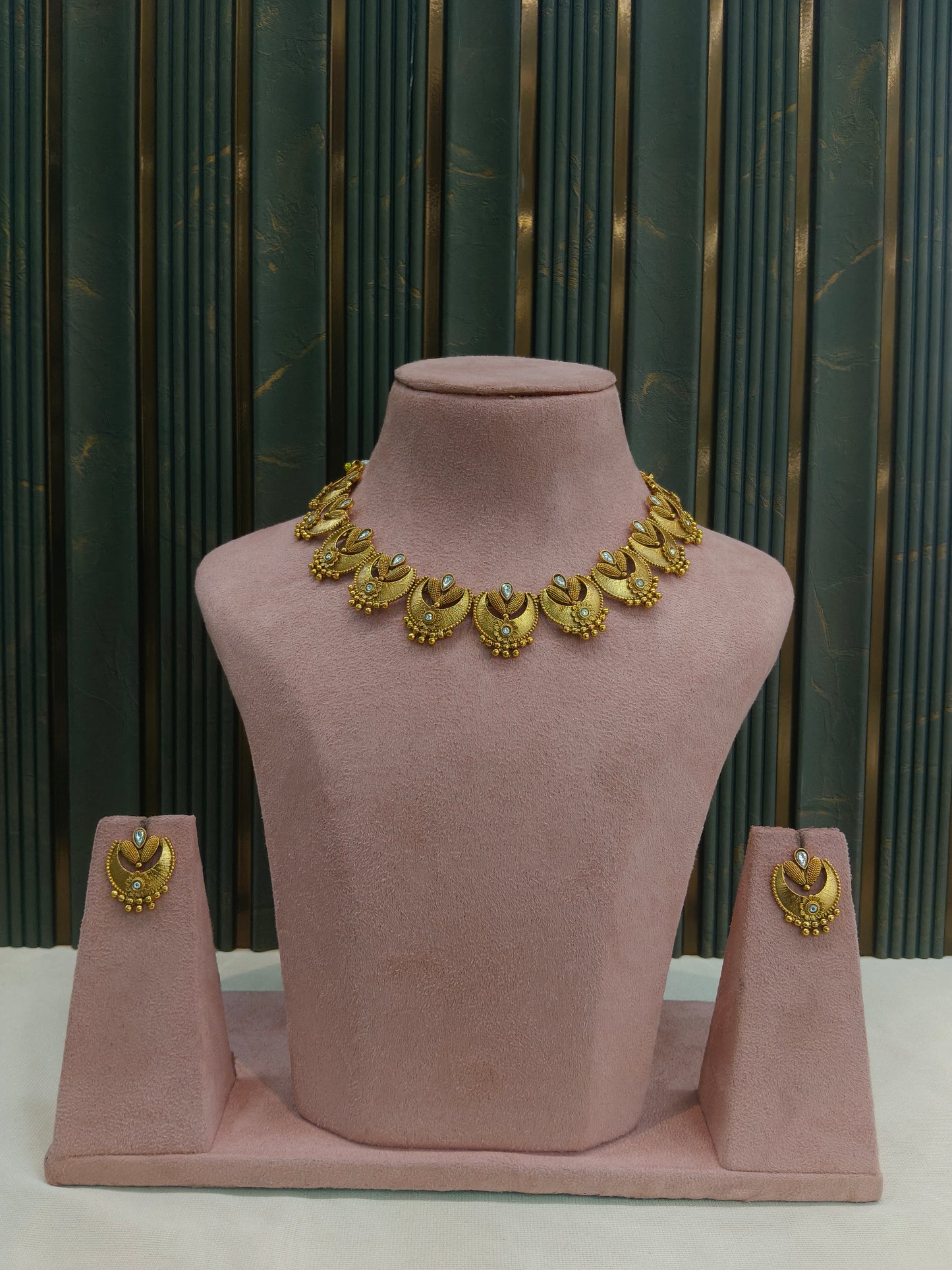 Gold Polki Necklace Jewellery Juhi  Sets
