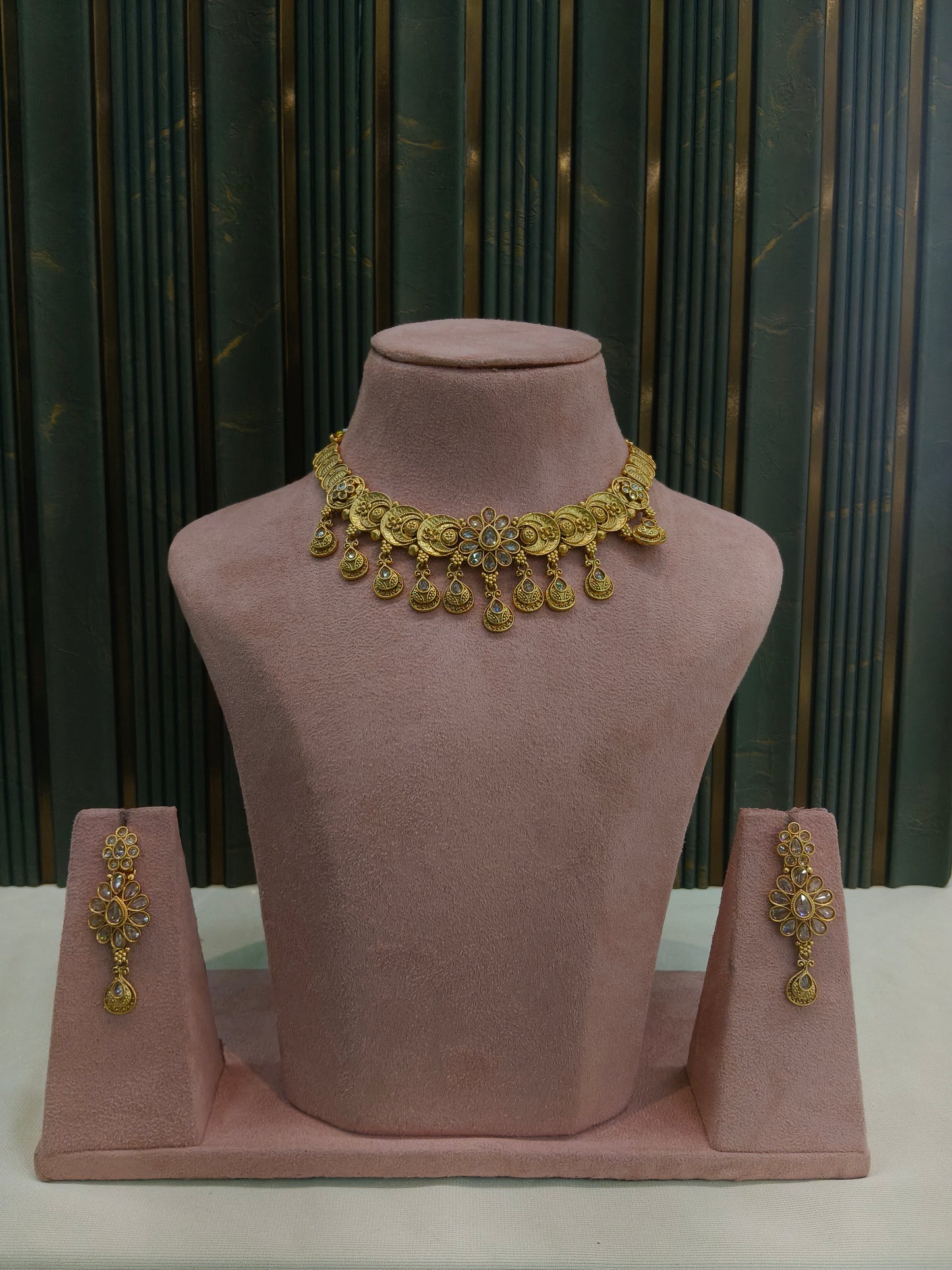 Gold Polki Necklace Jewellery Juhi  Sets