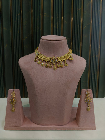 Gold Polki Necklace Jewellery Juhi  Sets