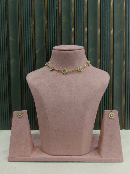 Gold Polki Necklace Jewellery Juhi  Sets