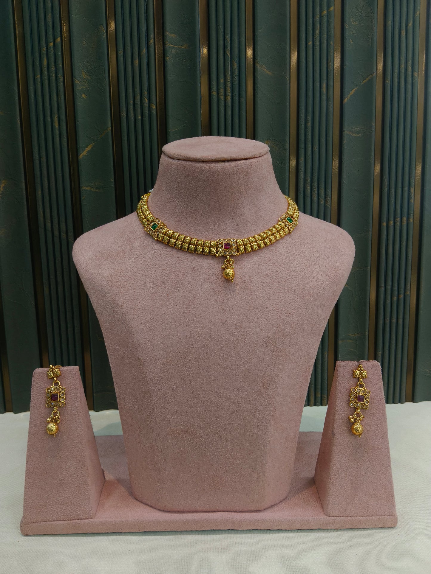 Gold Polki Necklace Jewellery Juhi  Sets