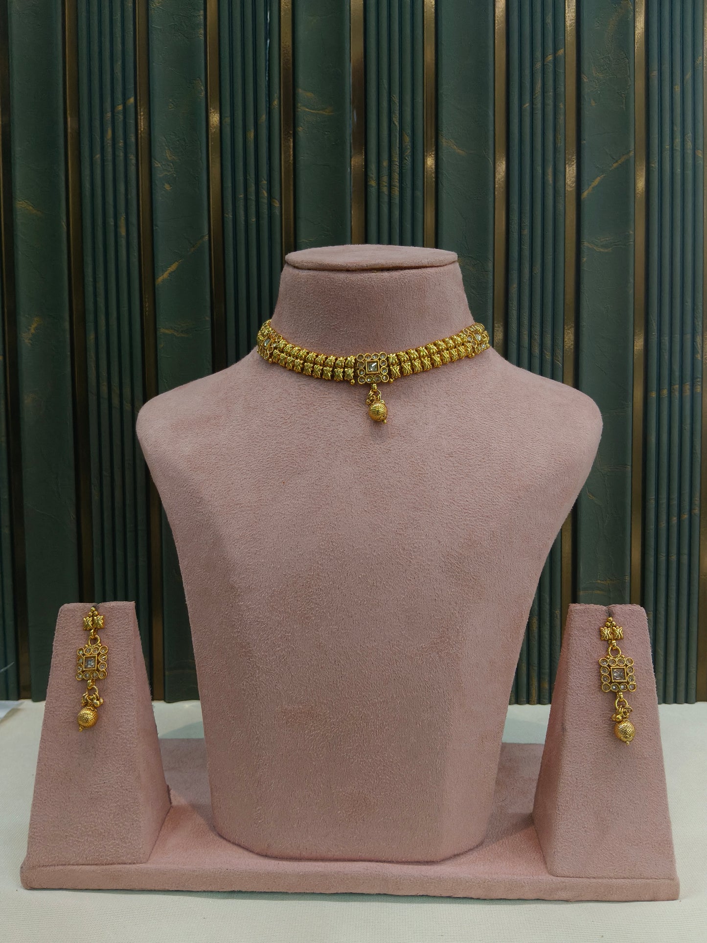 Gold Polki Necklace Jewellery Juhi  Sets