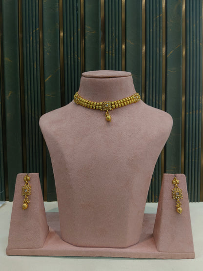 Gold Polki Necklace Jewellery Juhi  Sets