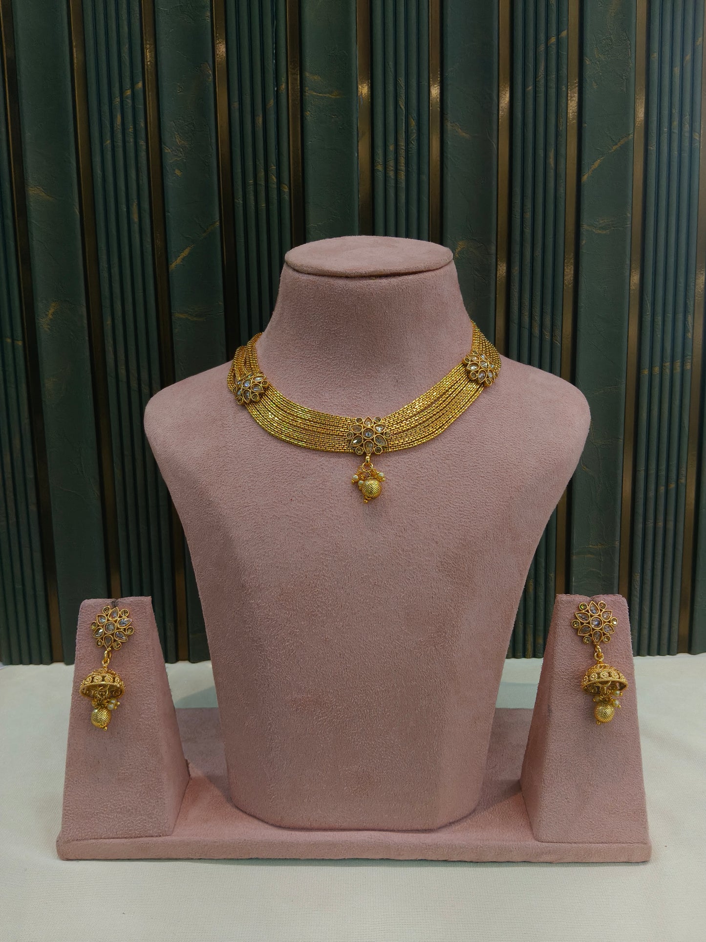 Gold Polki Necklace Jewellery Juhi  Sets