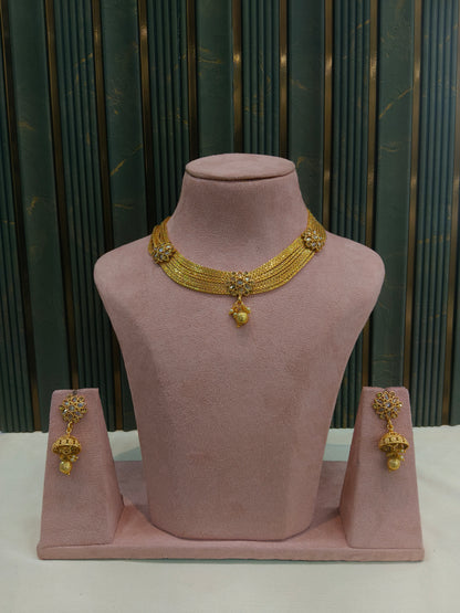 Gold Polki Necklace Jewellery Juhi  Sets