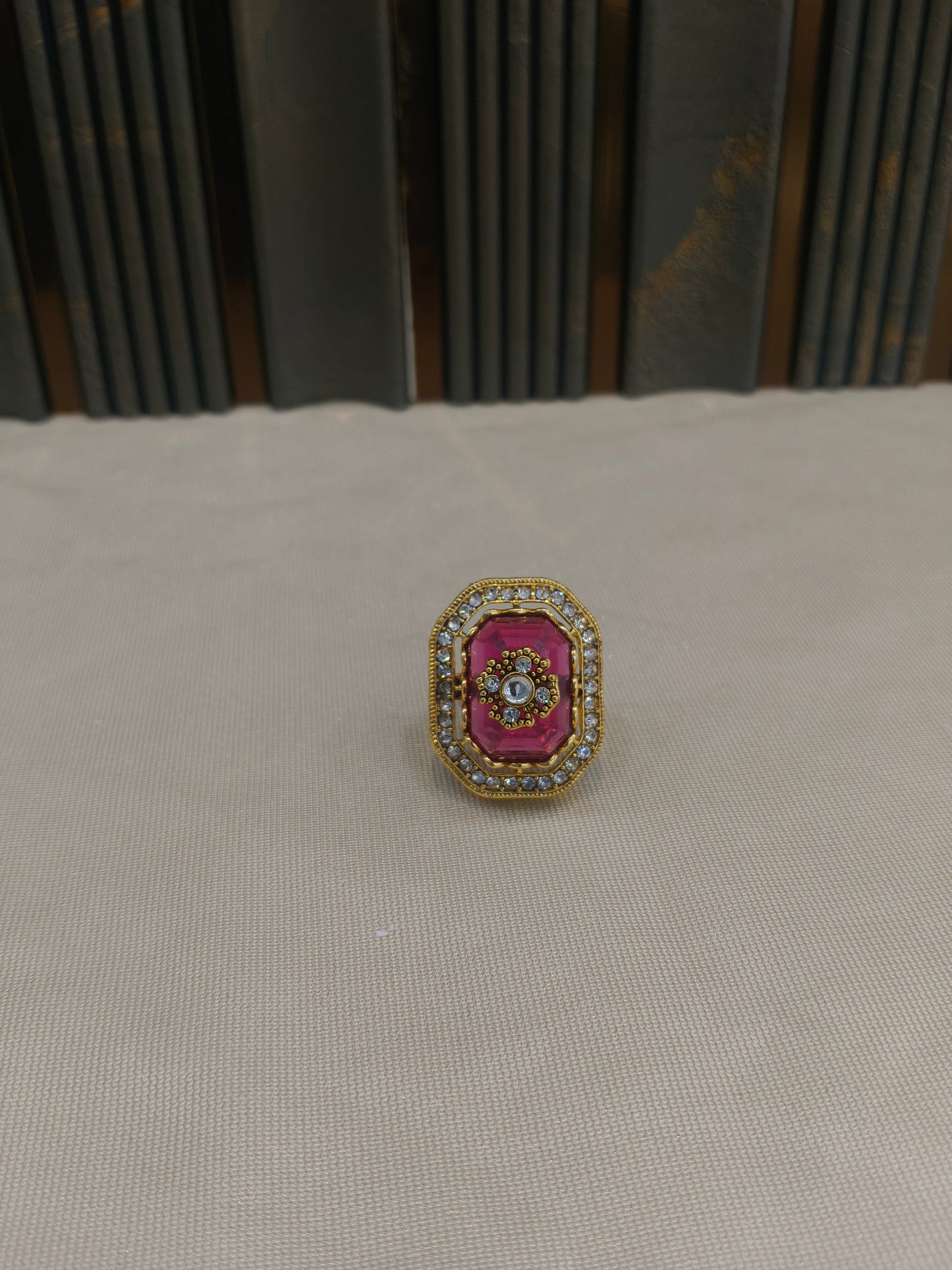 Kundan Adjustable Una Finger Rings