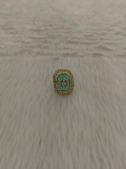 Kundan Adjustable Una Finger Rings