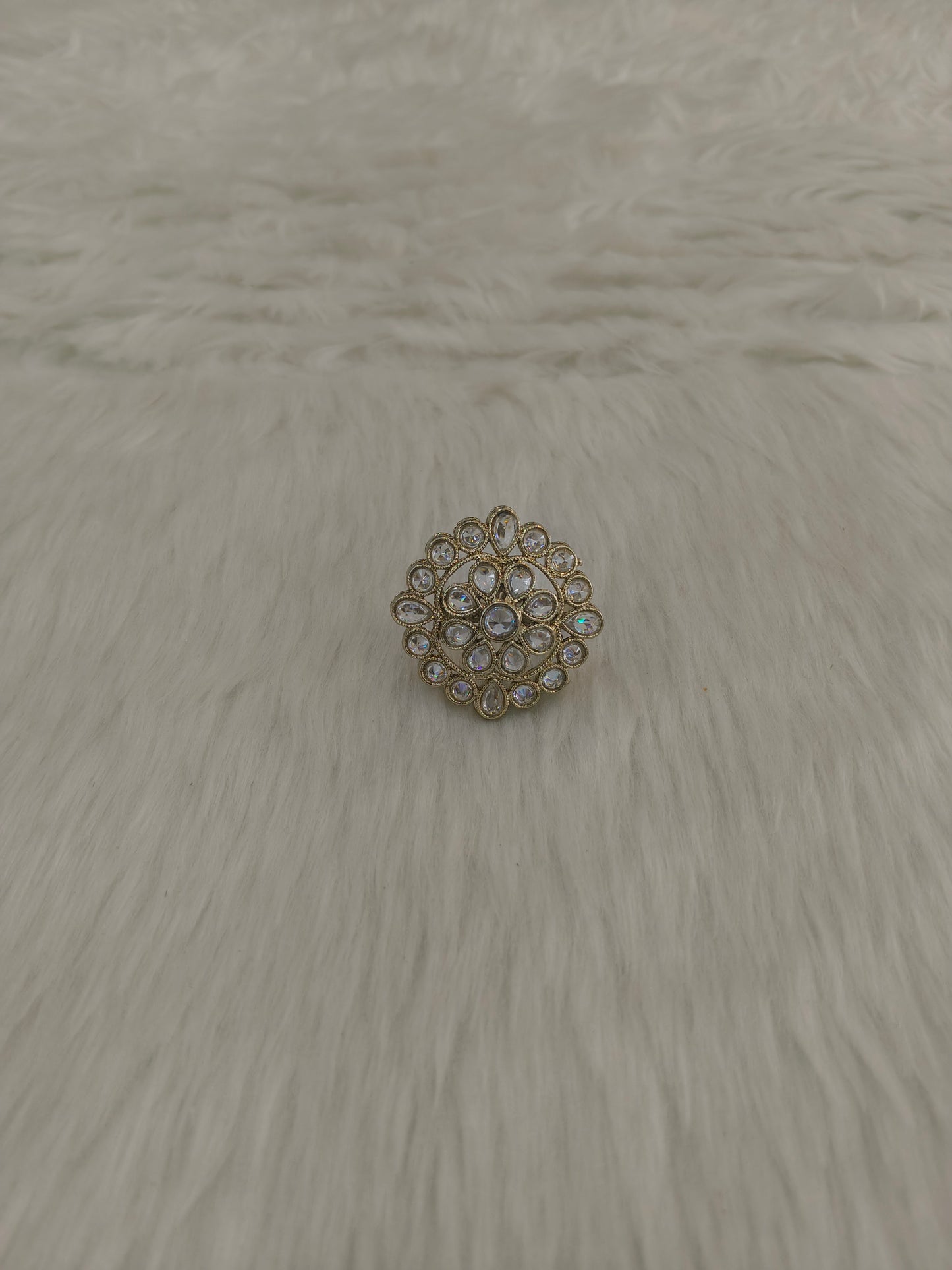 Gold Cocktail Roopa Finger Rings