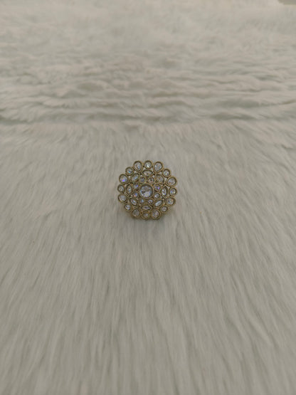 Gold Cocktail Roopa Finger Rings