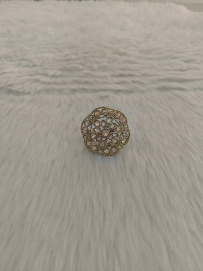 Gold Cocktail Roopa Finger Rings