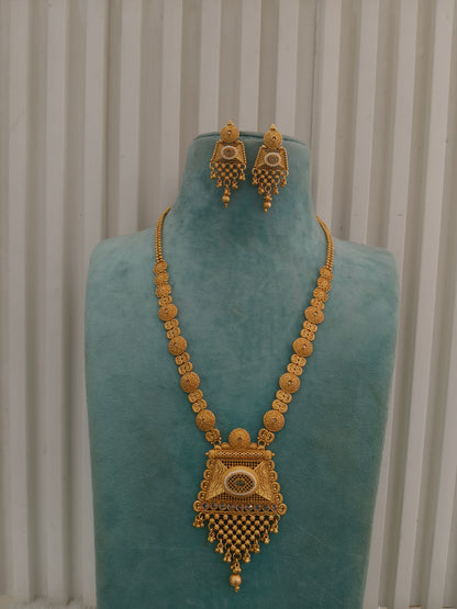 Gold Polki Long Rani Haar Necklace Anaya Jewellery Set
