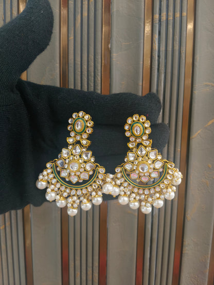 Antique Kundan Bollywood Sarpunch Earrings