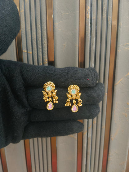 Gold Polki Yaad Earrings