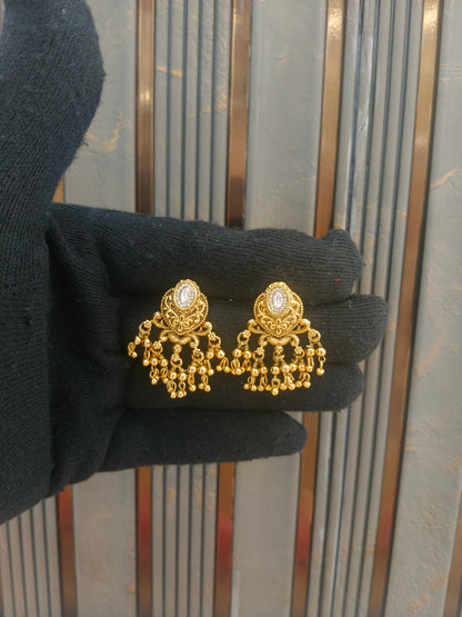 Gold Polki Yaad Earrings