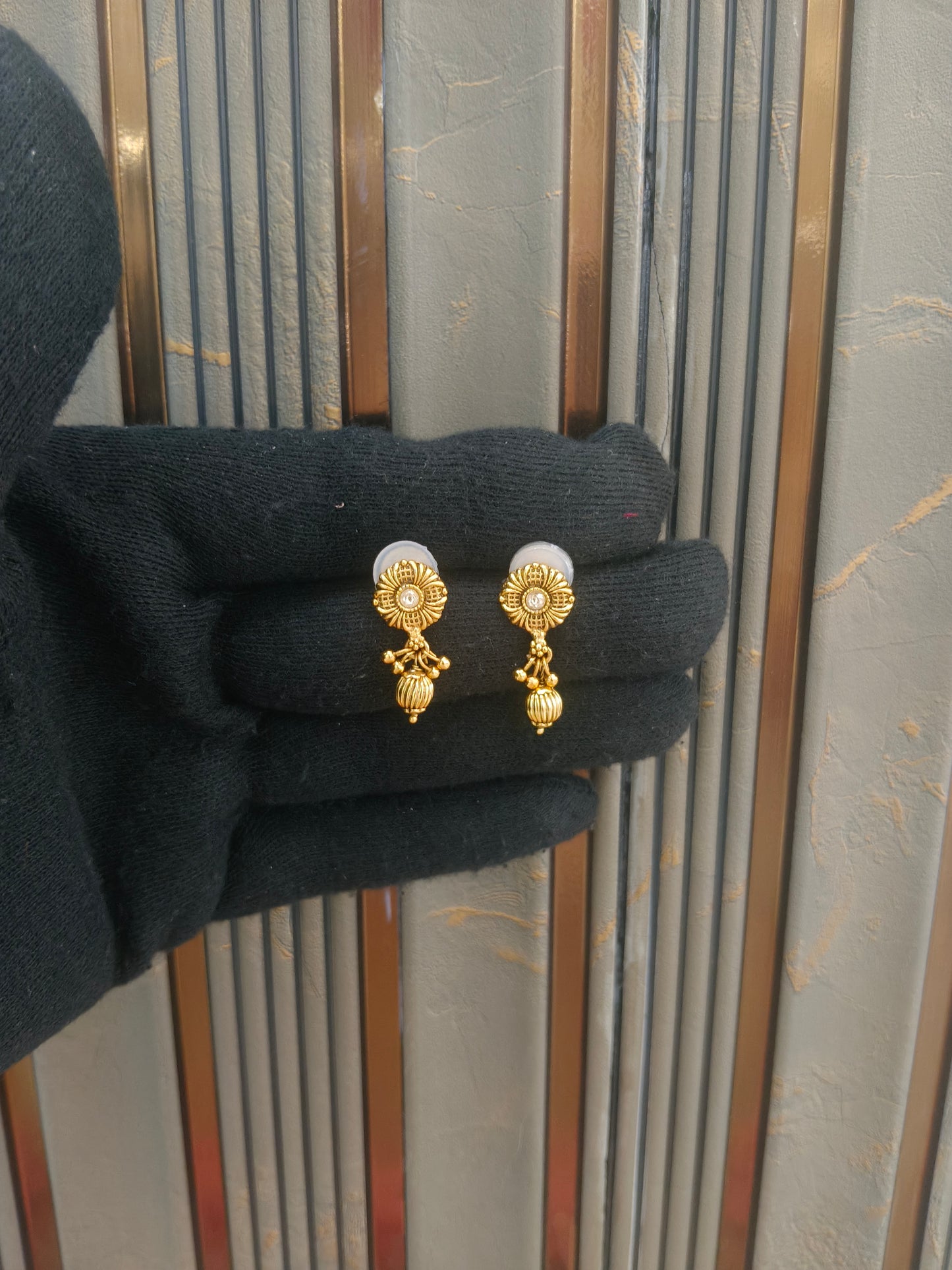 Gold Polki Yaad Earrings