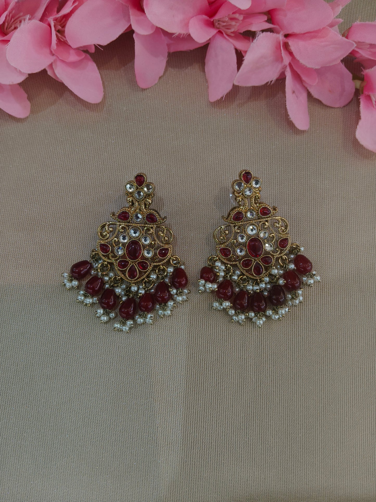 Antique Kundan Bollywood Cora Earrings