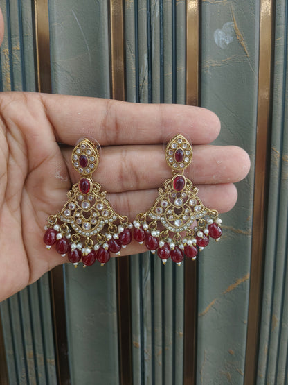 Antique Kundan Bollywood  Sonam Earrings