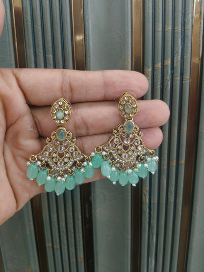 Antique Kundan Bollywood  Sonam Earrings