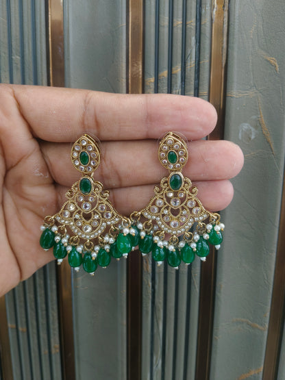 Antique Kundan Bollywood  Sonam Earrings