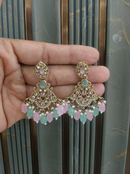 Antique Kundan Bollywood  Sonam Earrings