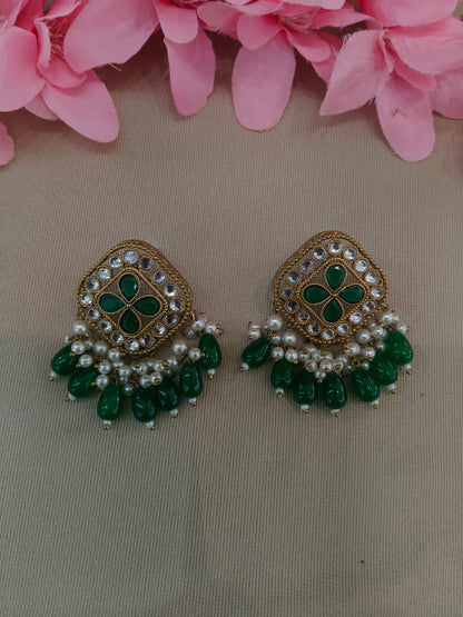 Antique Kundan Bollywood  Beli Earrings