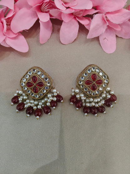 Antique Kundan Bollywood  Beli Earrings