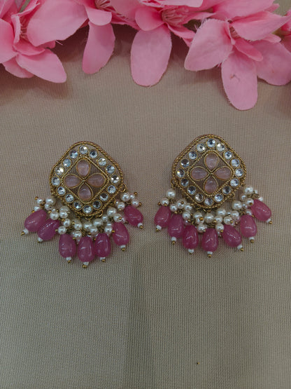 Antique Kundan Bollywood  Beli Earrings