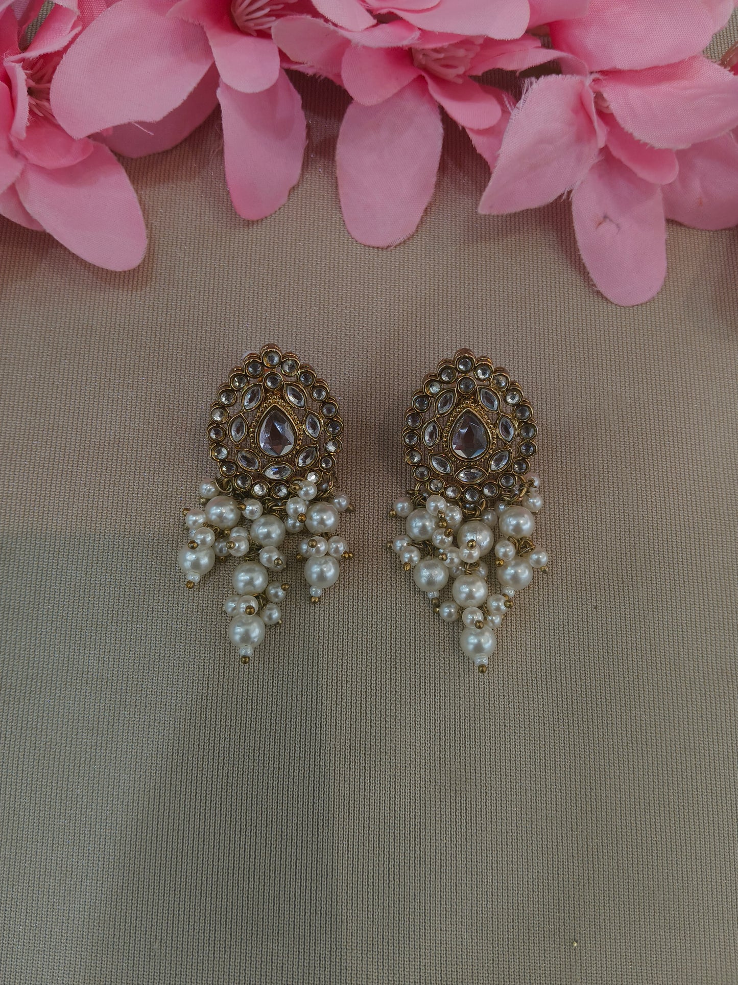 Antique Kundan Bollywood  Soti Earrings