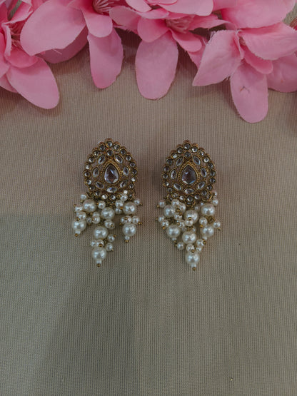 Antique Kundan Bollywood  Soti Earrings