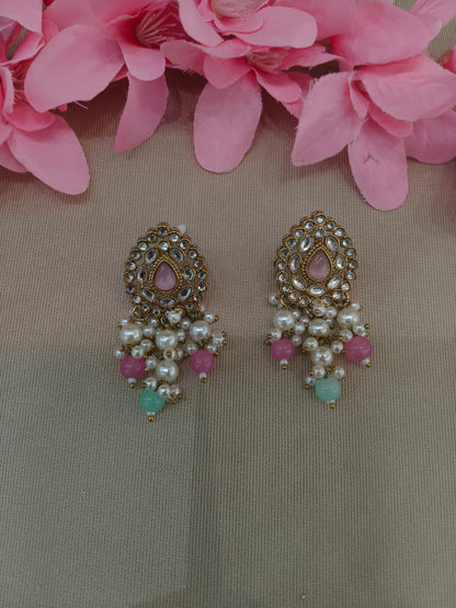 Antique Kundan Bollywood  Soti Earrings