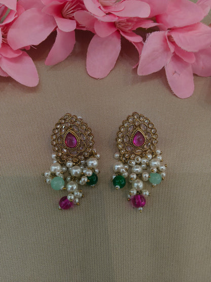 Antique Kundan Bollywood  Soti Earrings