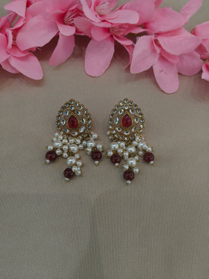 Antique Kundan Bollywood  Soti Earrings