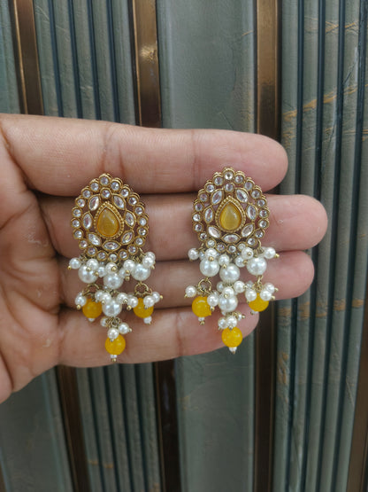Antique Kundan Bollywood  Soti Earrings