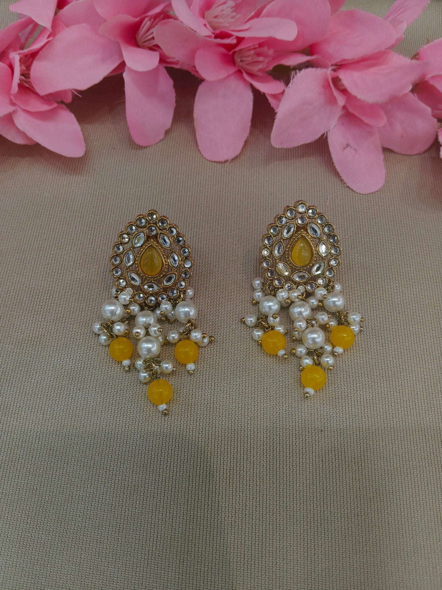 Antique Kundan Bollywood  Soti Earrings
