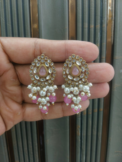Antique Kundan Bollywood  Soti Earrings