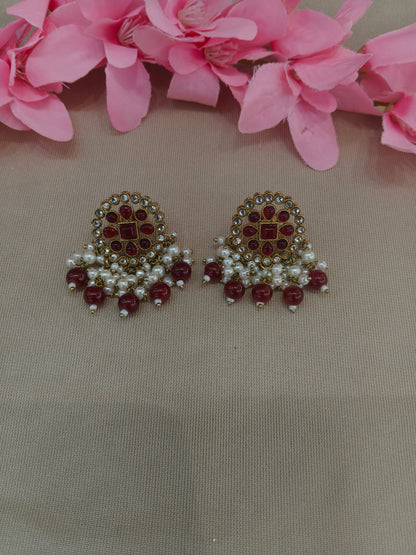 Antique Kundan Bollywood  Soti Earrings