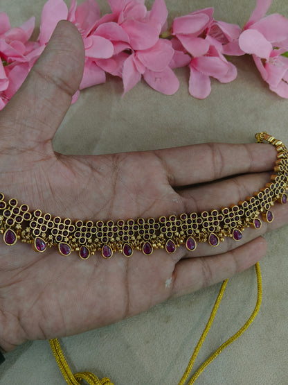 Gold Polki Necklace Jewellery Zarina Set