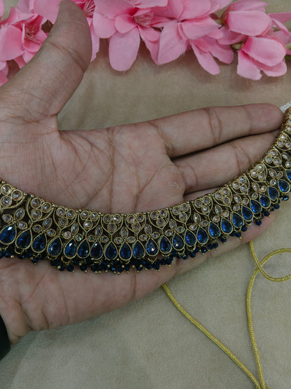 Antique Blue Necklace Love sets