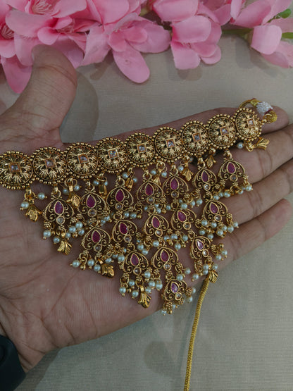 Gold Polki Necklace Jewellery Sonia Set