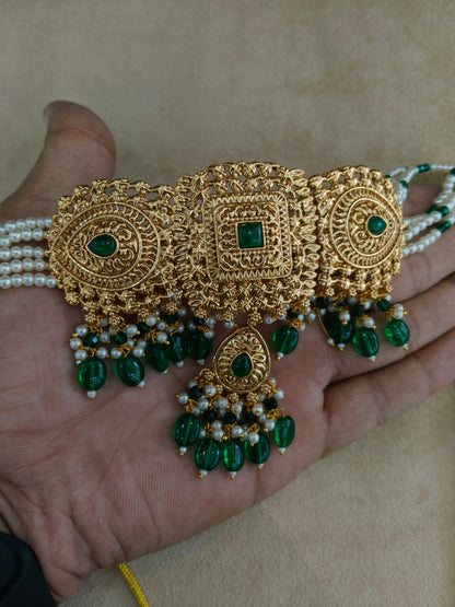 Gold Polki Necklace Jewellery Sonia Set