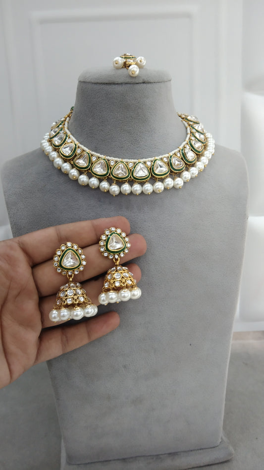 Aditi White Kundan Jewelry Set