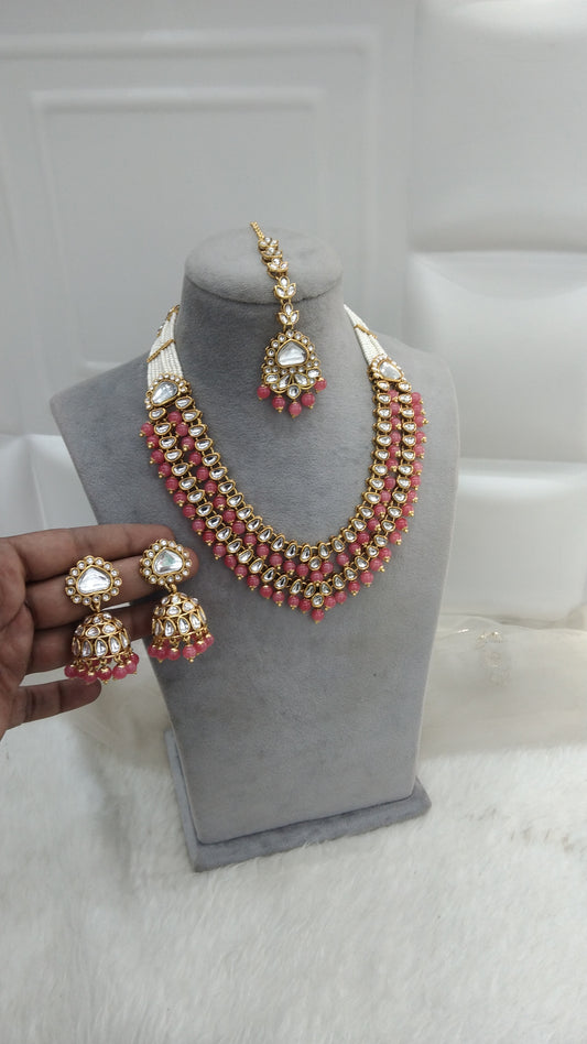 Bansuri Gajjri Kundan Layered Necklace Jewellery Set